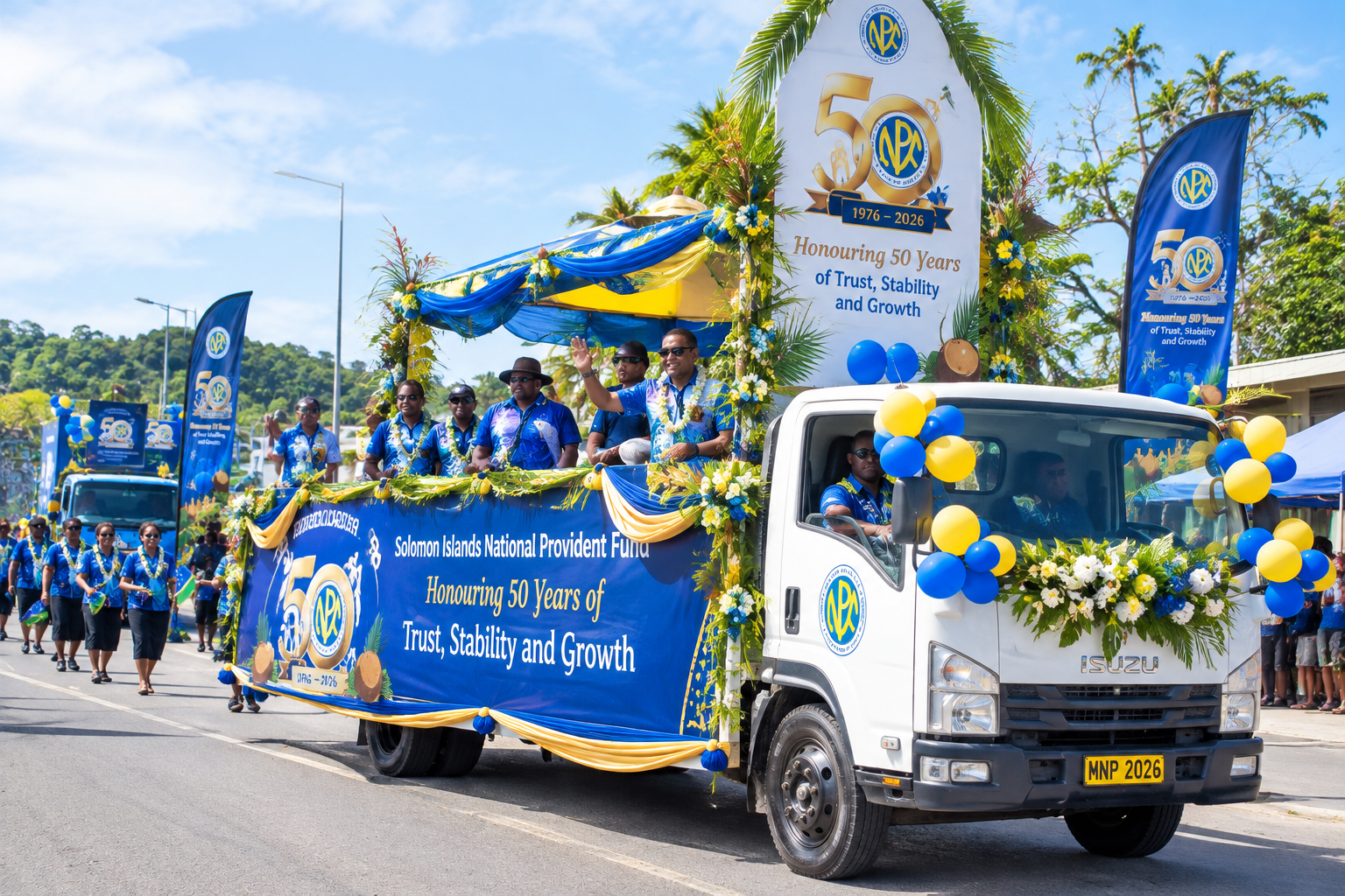 SINPF Marks 50 Years with Colourful Anniversary Float Parade